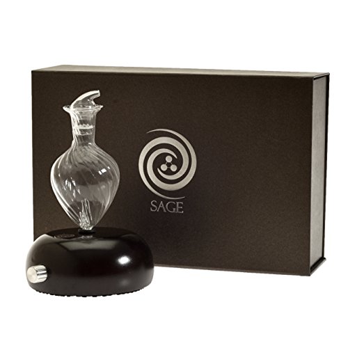 Nebulizing Diffuser for Essential Oils and Aromatherapy NO Heat, Water, Plastics OR Artificial Materials - Sage Core Series - Spiral Model in Gift Box