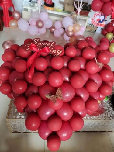 Image of Latex Balloons, 100-Pack Different Sizes 18 12 10 5 Inch Party Balloon Garland Kit (Ruby Red)