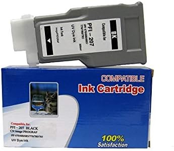 Vivid Colors Compatible Ink Cartridge Replacement for Canon PFI-207 use with ImagePROGRAF iPF670, 680 (Matte Black, Black, Cyan, Magenta, Yellow, 5-Pack)