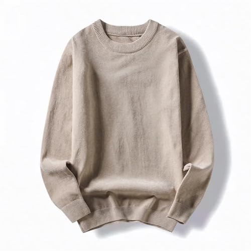 Men's Solid Color Casual Pullover Sweater Oversized Classic Daily Pullover Top3