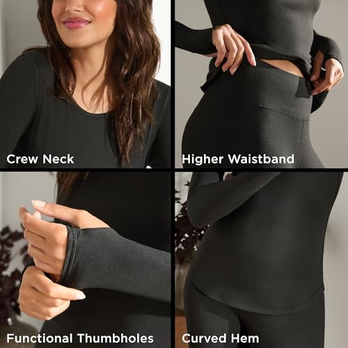 Image of Cuddl Duds Lightweight 2 Piece Active Base Layer Matching Sets for Women