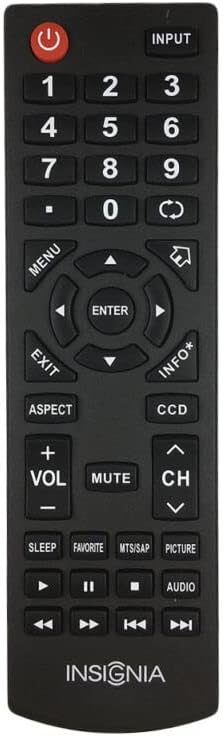 Top-down view of the replacement remote control, highlighting the button layout and overall design.