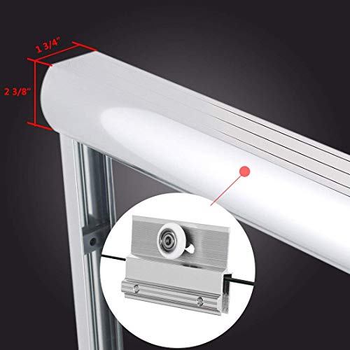 ELEGANT 58.5-60 in. W x 57 3/8 in. H Bypass Sliding Bathtub Glass Doors, Semi-Frameless Shower Door with 1/4 in. Clear Tempered Glass, Chrome Finish
