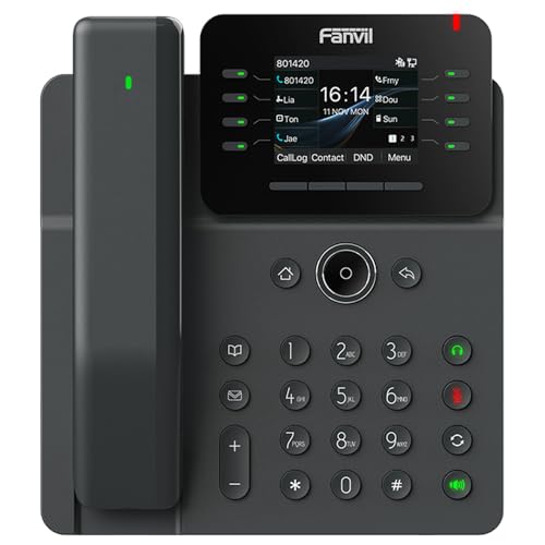 Fanvil V62 Pro Prime Business IP Phone, 2.8 Color Screen, HAC Wireless handset, 12 SIP Lines