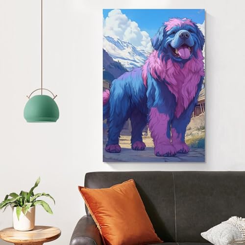 Mastiff tibetano lienzo para transformar paredes vacías de dormitorios modernos 4