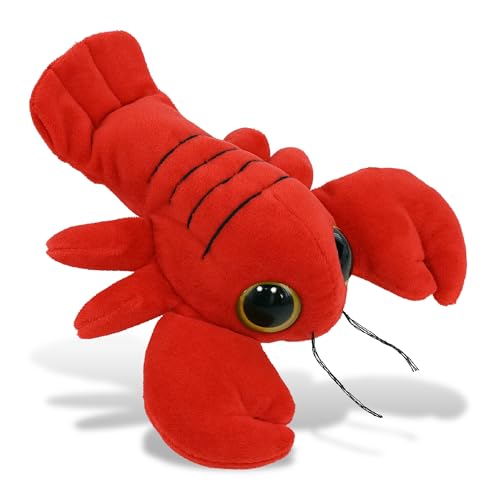 Image of DolliBu Big Eye Red Lobster Stuffed Animal Toy for Kids and Adults - 6 Inch