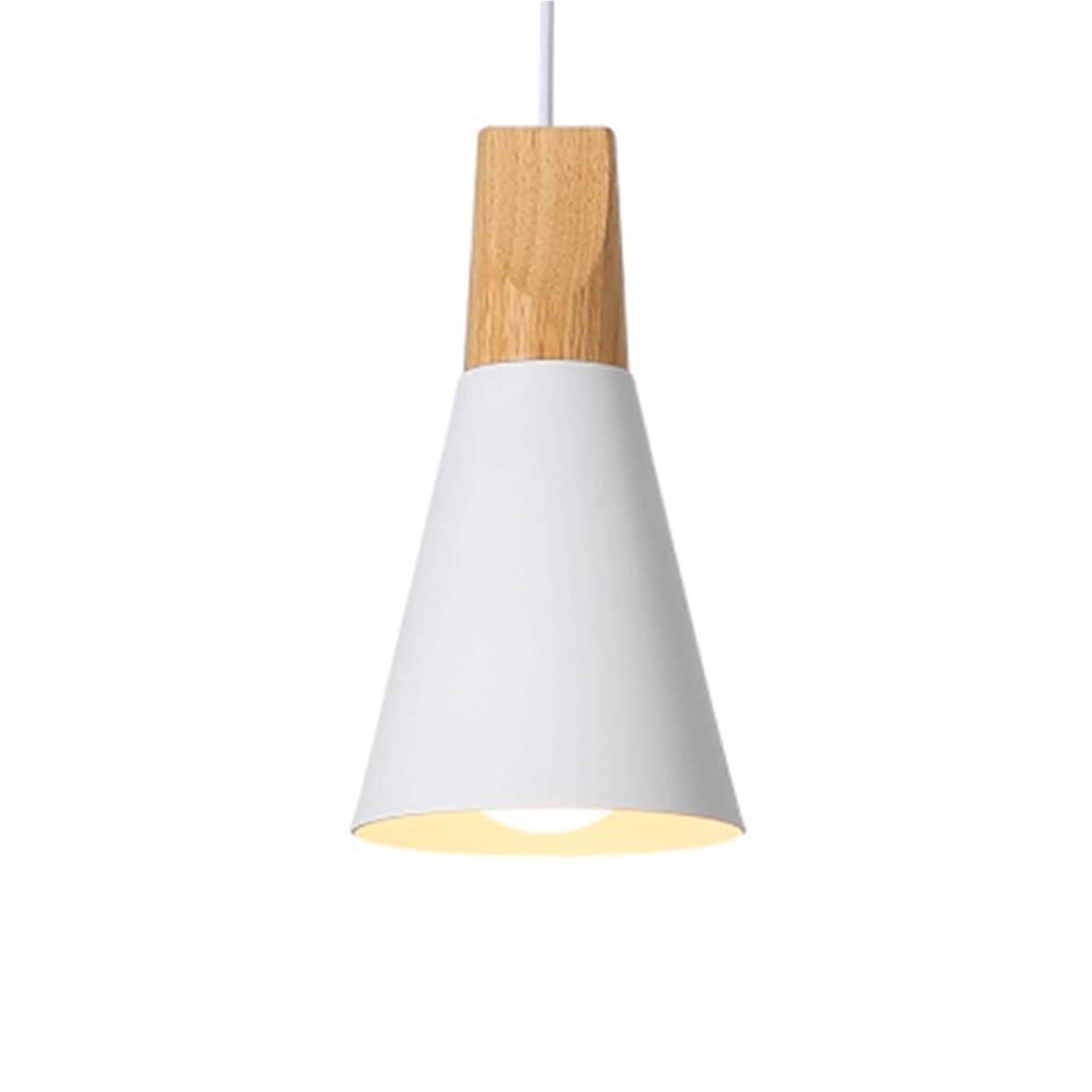 HUAYUSEDF Modern Metal Pendant Lamp Chandelier Hanging Lighting Ceiling Fixture E26 E27 for Dining Room Restaurant Bar Shopping Mall(A White,14cm)