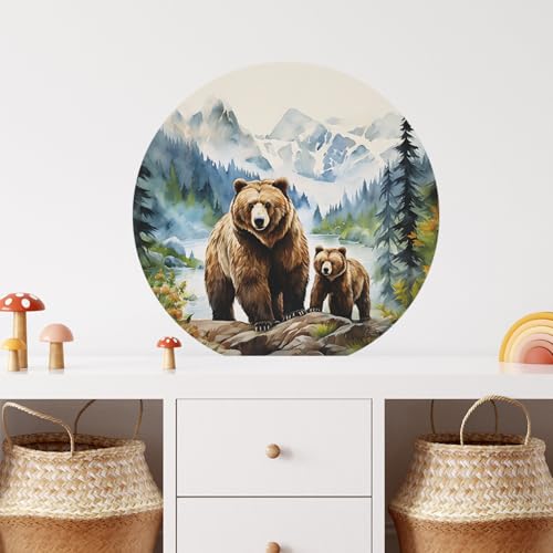 Vinilos Decorativos Achang Familia Oso Acuarela para Pared miniatura 6