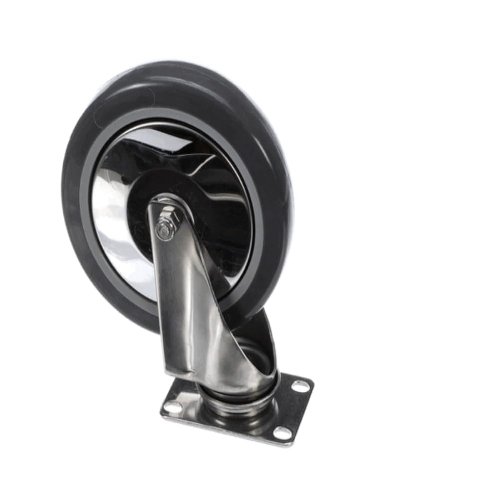 Blickman Case Cart Caster, Polyurethane Wheel, Stainless Steel Plate - 8200612501