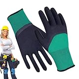 Generico Gartenhandschuhe – Nylon 22 – 23 cm | Griffe mit Zugkraft | Arbeitsschutz offen geschlossen zum Jäten, Graben, Rechen, Beschneiden, Baustellen und Anwendungen