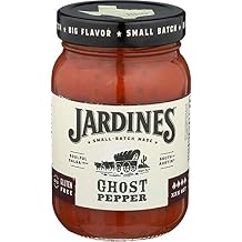 Jardines 7J Ranch Ghost Pepper Salsa, Hot, 16 Ounce 2 Jar Bundle