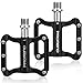 NONMON Pédale de Vélo VTT BMX Montagne Route Cyclisme 9/16 Pouces 3 Roulement Scellé 10 Clous Antidérapants, 1 Paire Pedale Plate en Alliage Aluminium Légère Universelle pour Bicyclette Cycliste