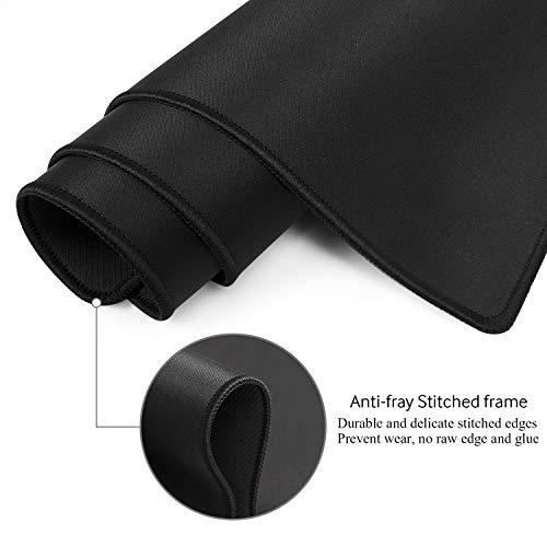 Image of JIALONG Large Gaming Mouse Pad, Extended Mousepad with Black Stitched Edges, XXL Desk Mat, Big Computer Keyboard Mat for Gaming and Office, 35.4 x 15.7 inches
