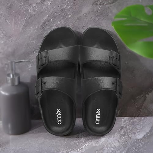 Image of ANNTS Women Black EVA Slipper Sandal | Comfortable| Stylish | Modern Design | Breathable | Slip Resistant | Skin Friendly Material