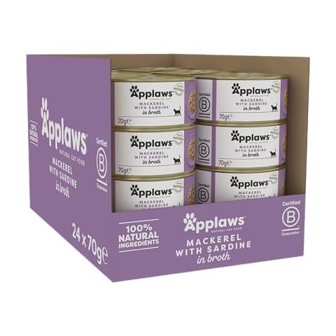 Applaws Natural Wet Cat Food Tins with Mackerel Cover