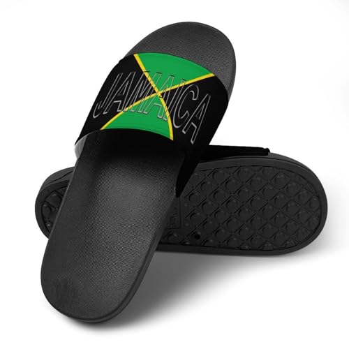Jamaican Flag House Slippers for Women Men Lightweight Open-toe Slide Shoes for Bathroom Swimming Beach4