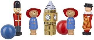 Paddington Wooden Skittles - Paddington Bear Toy Bowling Set for Toddlers, Skittles Game for Kids - Small Paddington Figures, Outdoor Garden Games - Official Paddington Bear Gifts by Orange Tree Toys