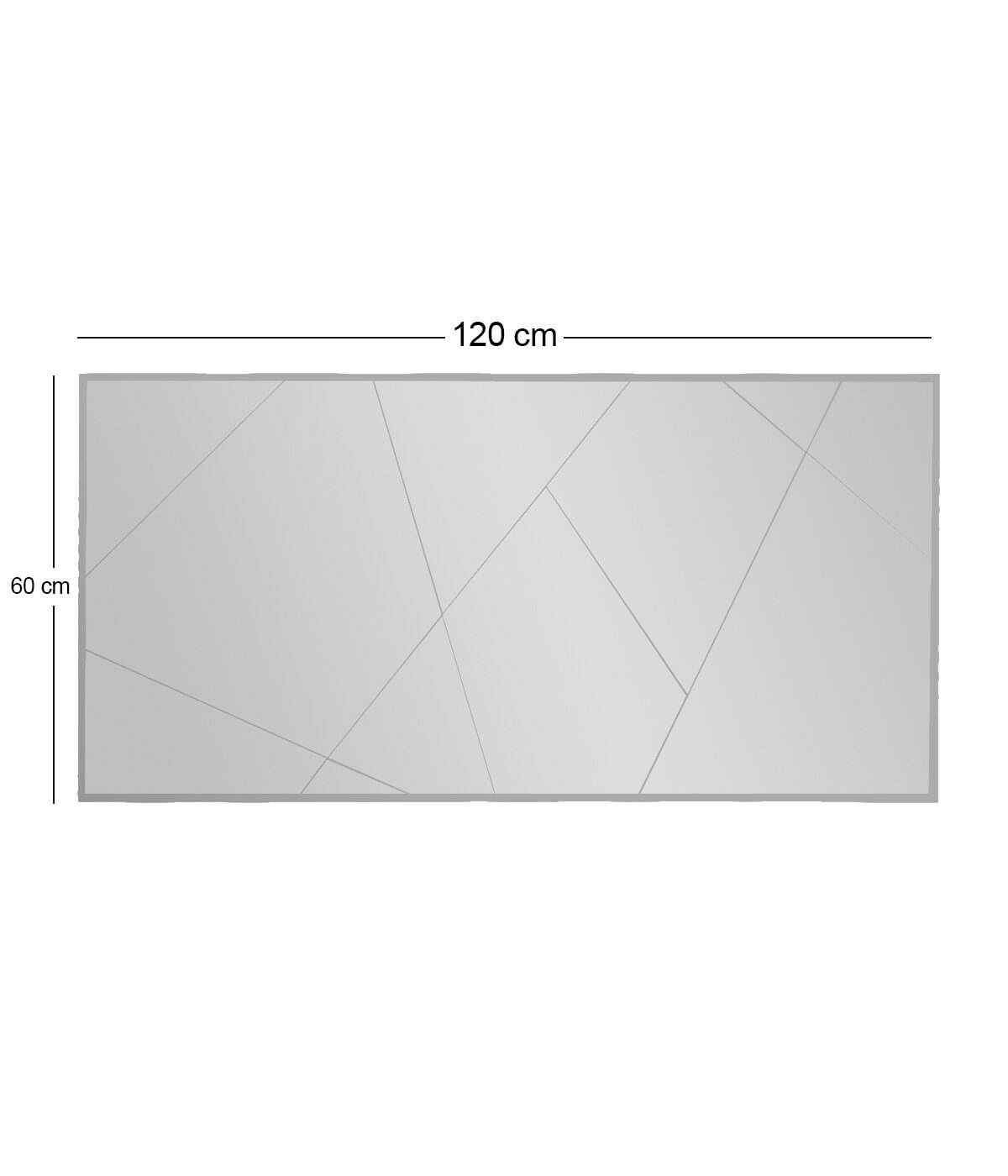 Dmora - Specchio Rana, Specchiera, Articolo d'arredo a muro, Decorazione con specchio, 120x2h60 cm, Bianco