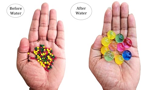 Image of SSKR Crystal Jelly Beads Water Jelly Balls Rubber Jelly Beads Growing Orbezz | Large Size : 100 Grams - 2,000+ Pcs | Multicolor