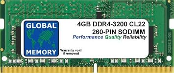 4GB DDR4 3200MHz PC4-25600 260-PIN SODIMM MEMORY RAM COMPATIBLE WITH LAPTOPS/NOTEBOOKS