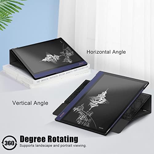 TOPCASE Lightweight Smart Stand Folio Cover Compatible with Onyx Boox Note Air 2 Plus Paper Tablet Case,Black