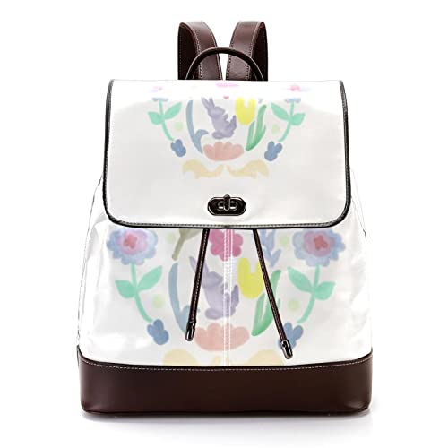 Mini sac à dos similicuir fleuri pour femme petit sac tendance multicolore