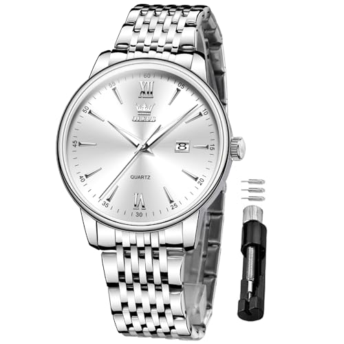 Montre analogique à quartz étanche avec grand cadran classique pour homme élégant