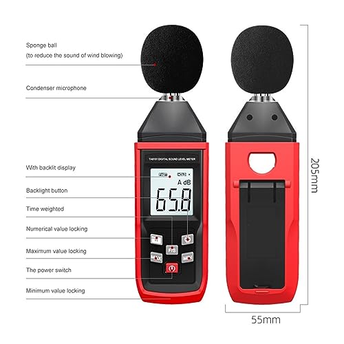 Décibelmètre DELURA contre la pollution sonore domestique avec écran LCD rétroéclairé - 7
