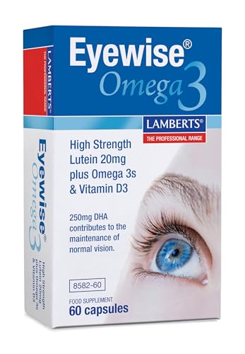 Lamberts Eyewise Omega 3 – with Lutein, Zeaxanthin, DHA & Vitamin D3 – Eye Health Supplement – 60 Capsules