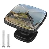 EZIOLY Tirador de cajón con tirador para el faro de la costa del mar, torre, tiradores de cajón, pomos con tornillos para gabinete de oficina en casa, paquete de 4