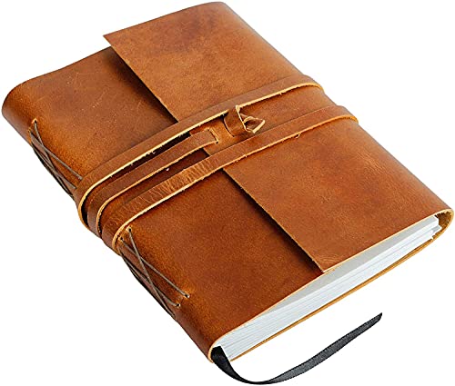 clothosbyssd-Lined Leather Journal, Leather Bound Journal for Women & Men (6x8 inches), Vintage Journal Notebooks for Women & Men, Poetry Journal & Leather Notebook Diary, Journals for Writing Women, Prayer Journal