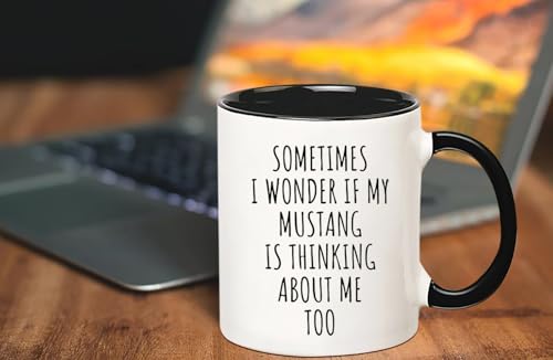 Taza Funny Mustang 11 oz Negra de Cerámica miniatura 4