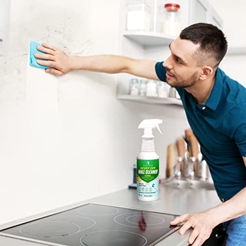 Wall Cleaner Spray: Multipurpose Solution - For Wood, Stone, & Painted, Matte, Gloss, Walls - Lemon Scent - Use with Mop, Brush, Sponge, Rag to Clean Dirty or Smoke Stained Areas - Thumbnail 2