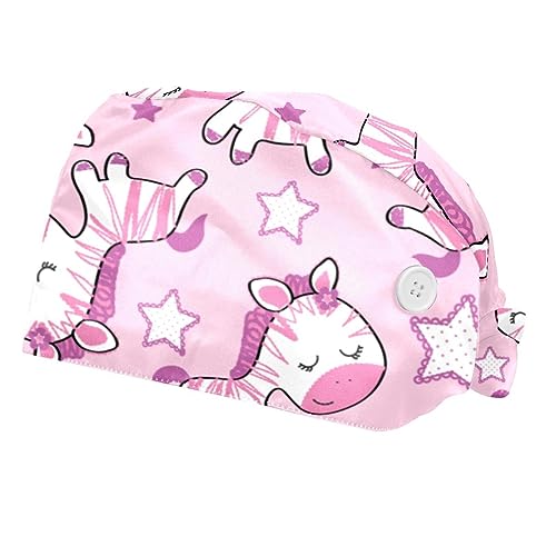 Casquettes de travail ajustables homme femme motif rose animaux chapeaux bandeau transpiration