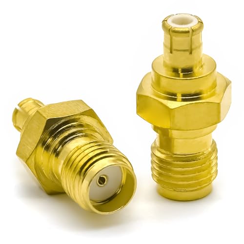 2 piezas conectores coaxiales SMA hembra a MCX macho miniatura 1