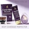Body Coverage Perfector - Waterproof Body Makeup with Brush & Marshmallow Puff - No Transfer, Full Coverage for Tattoos, Scars, Veins (2.0oz Natural Beige)