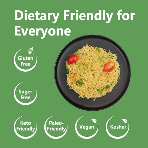 Image of Hethstia Shirataki Noodle, 6 Pack Konjac Pasta with Oat Fiber Angel Hair(52.9oz), Low Carb Ramen