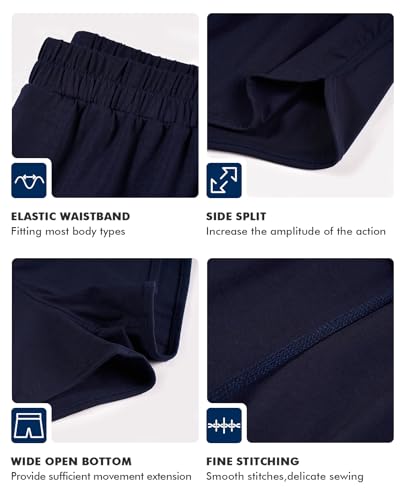 HEAVYWOOD Mens Pajamas Shorts 3 Inch Cotton Short Lightweight Lounge Loose Active Workout Shorts Sleep Bottoms3