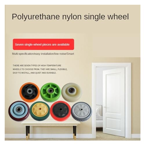 Chariots à roulettes simples en polyuréthane 4 pouces avec doubles roulements x8 - 4