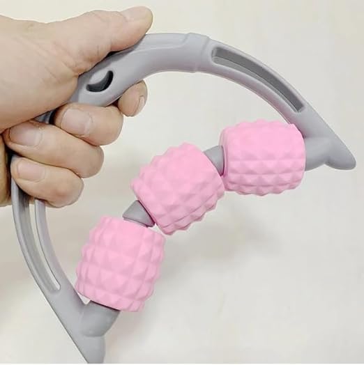 Muscle Roller Massager – Deep Tissue Trigger Point Foam Roller for Legs, Calf, Thigh, Neck, Arms & Tennis Elbow (3 WHEEL)-image-7