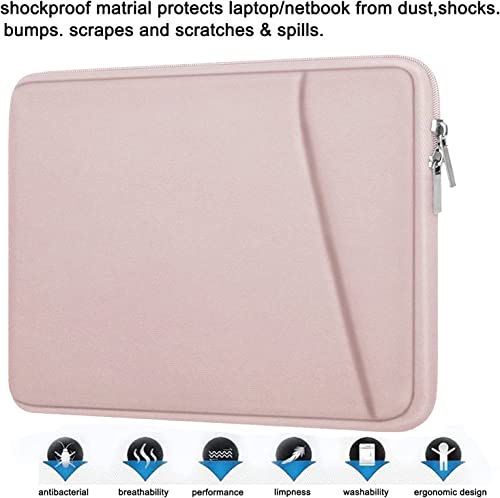 Image of Laptop Case 14 inch, Durable Carrying Sleeve Bag Shockproof Protective Case Cover, Handbags Briefcase Laptop Bag Compatible with 14 inch MacBook Air /Pro HP Asus Lenovo Notebook Computer, Pink