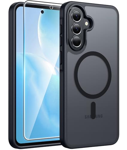 FNTCASE for Samsung Galaxy A36-5G Case: for Galaxy A56 5G Case Magnetic Translucent Matte Shockproof Slim Phone Cover - Military Grade Drop Proof Hard Back Anti-Fingerprint Protective Case - 6.7 inch
