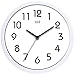 hito Modern Colorful Silent Non-ticking Wall Clock, White