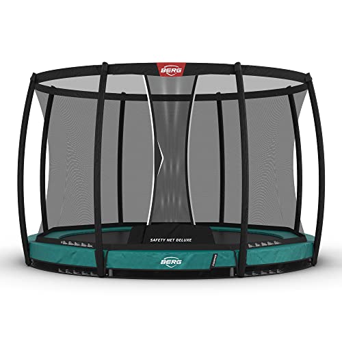 BERG Champion InGround 14ft Trampoline with Safety Net, Trampoline for Kids, High Performance & Safety Features, Jump Higher with Airflow