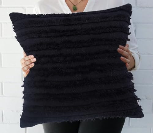 Image of TODY Cotton Cushion Cover 18 inch x 18 inch Set of 2 | 100% Cotton 18x18 inch Cushion Covers | Boho 1818 Cushion Cover for Sofa | Throw Pillow Cover 45 x 45cm