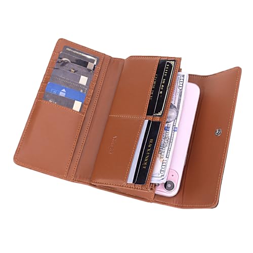 Image of Montana West X Wrangler Western Wallets for Women Trifold Wristlet Wallets Large Capacity Women Clutch Wallet with Coin Purse