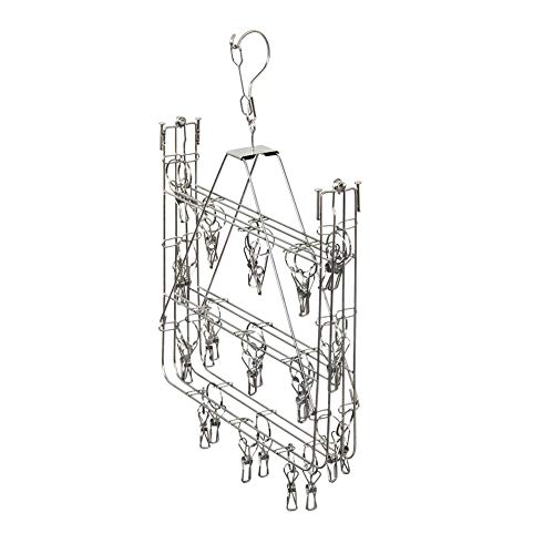 image for DreamColor Anti-Wind Stainless Steel Drying Hanger Rack 20/8 Pegs Clip
