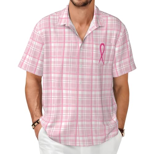 Hawaiian Shirt for Men Short Sleeve Shirts Button Down Shirt Summer Vacation Tops Loose Beach Outfits with Pocket