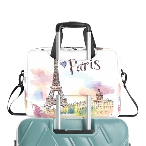 Bolso para laptop tipo mensajero con diseño de Torre Eiffel miniatura 6
