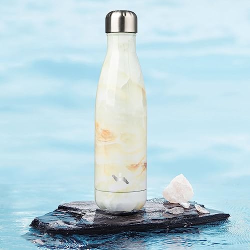 Image of Konokyo Insulated Water Bottles,17 oz Double Wall Stainless Steel Vacumm Metal Flask for Sports Travel,Marble Jade